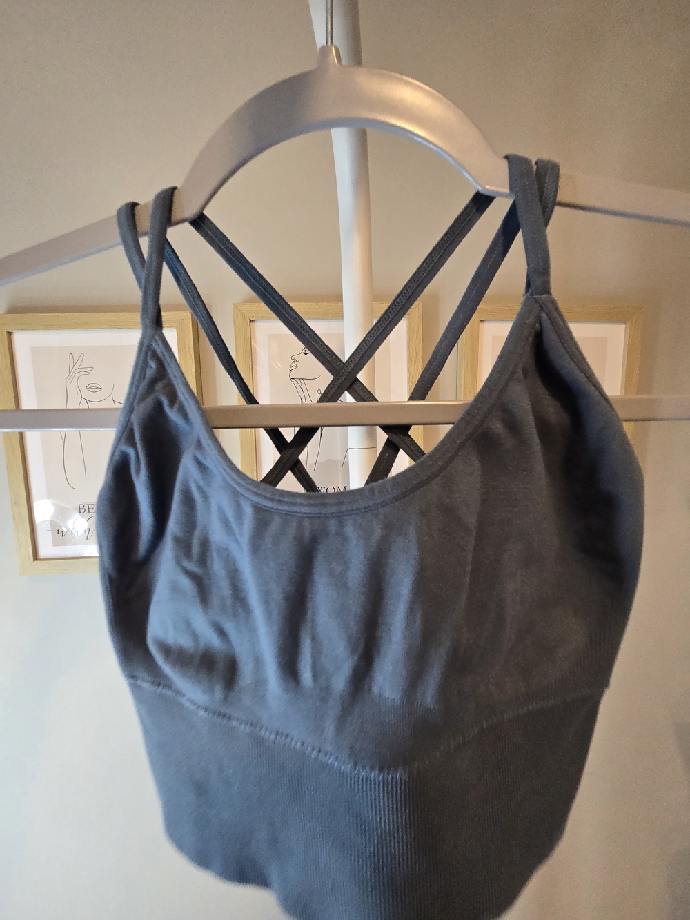 NVGTN Double-Strap Seamless Bralette in Slate